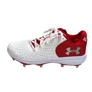 NWOT Under Armour Women’s Metal Softball Cleats Red White Size 8.5